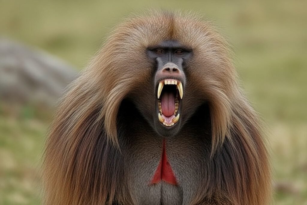 a very angry monkey