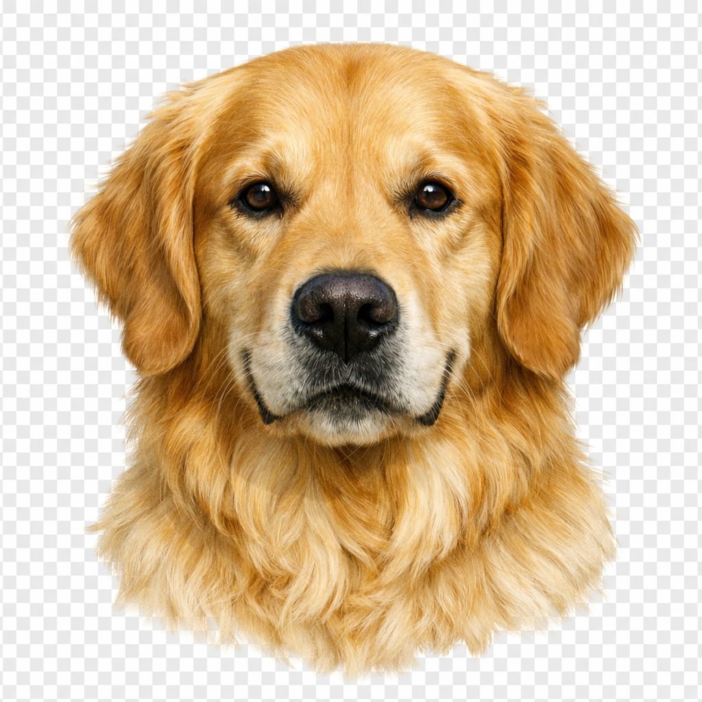 Detailed Portrait Of A Golden Retriever's