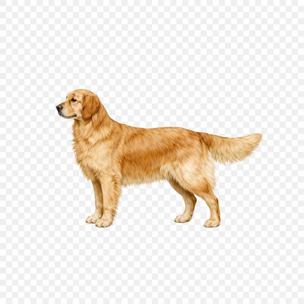 Golden Retriever In Elegant Profile